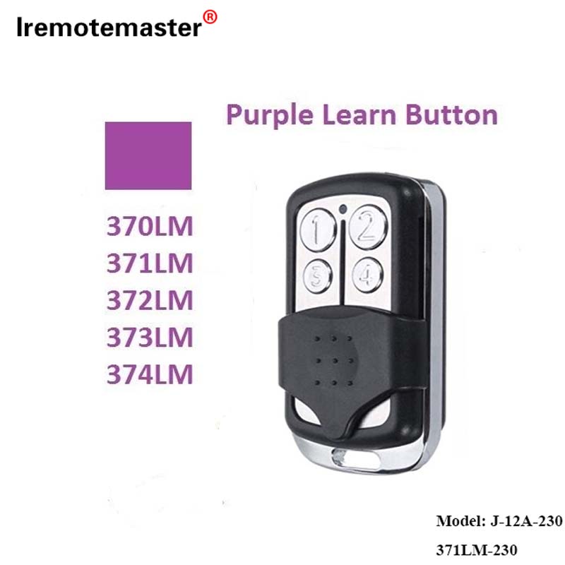 Для 370LM, 371LM, 372LM, 373LM, 374LM Purple Learn Button 315MHz Rolling Code
